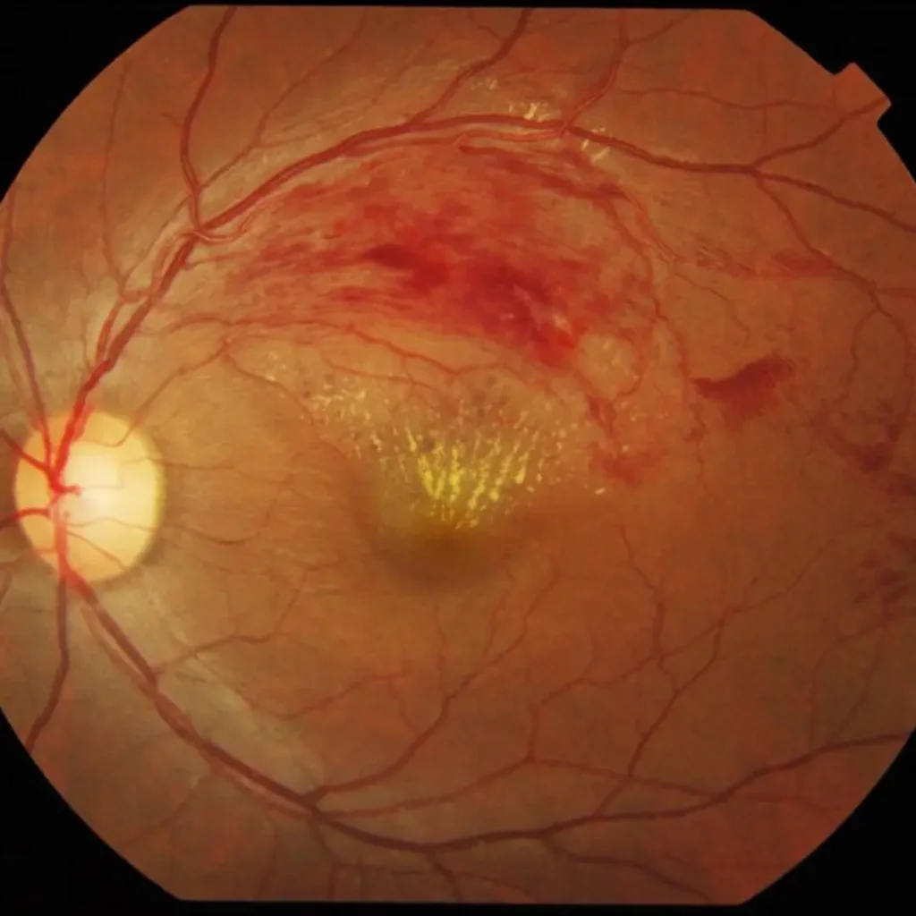 Retina specialist in Dubai performing a detailed eye examination.