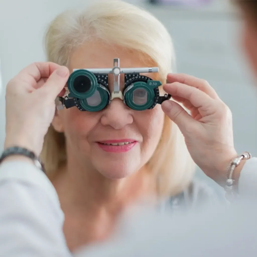 Vision therapy session at a specialized clinic in Dubai.