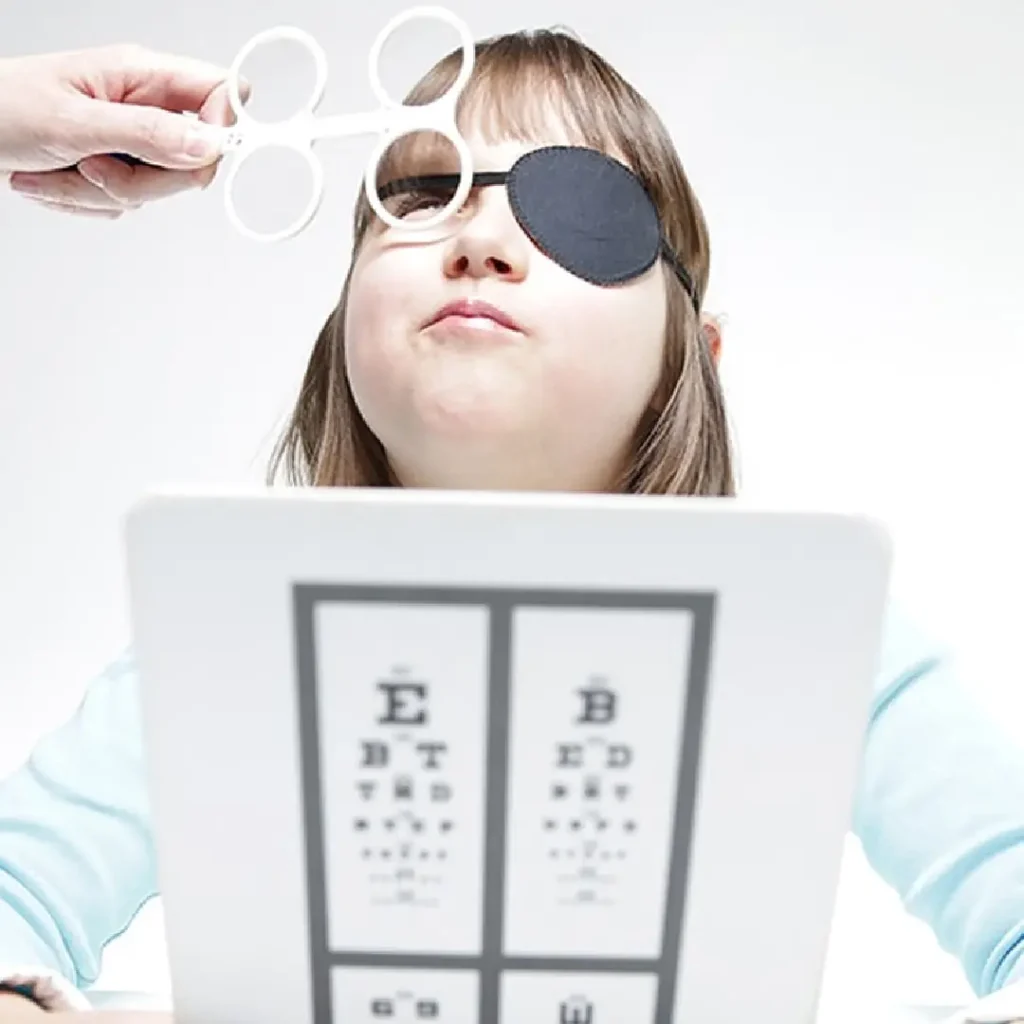 Vision therapy session at a specialized clinic in Dubai.